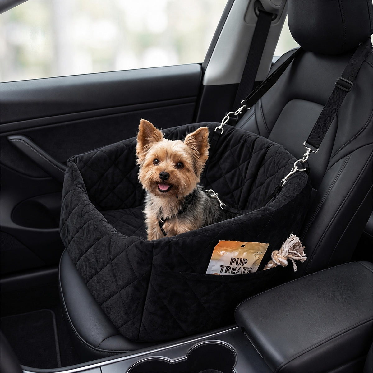 Asiento de coche acolchado para perro o gato