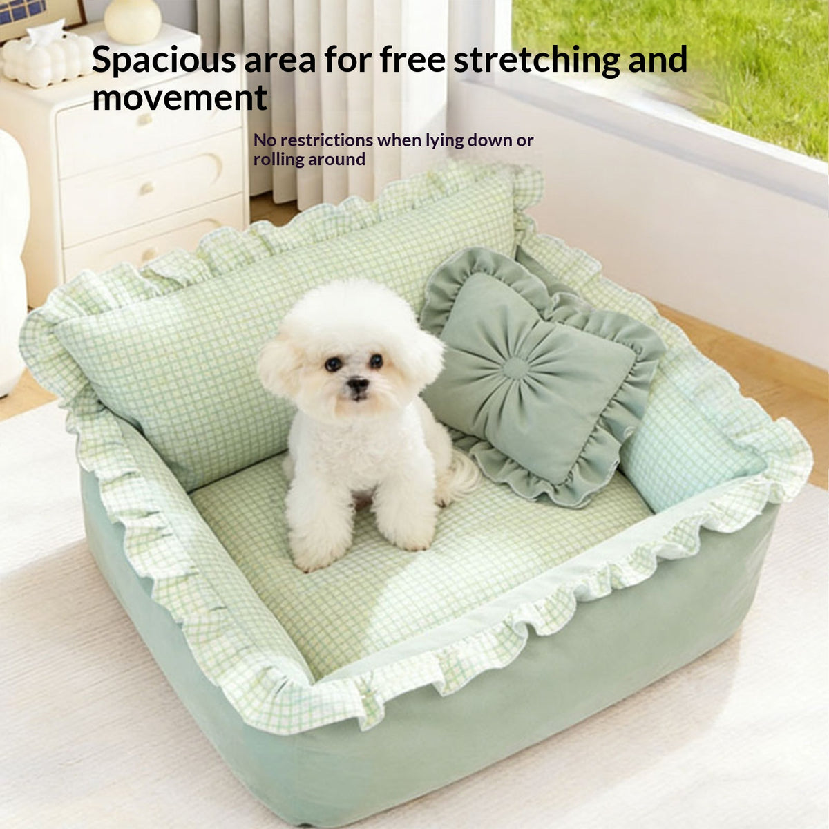 Cama para perro suave, desenfundable y lavable