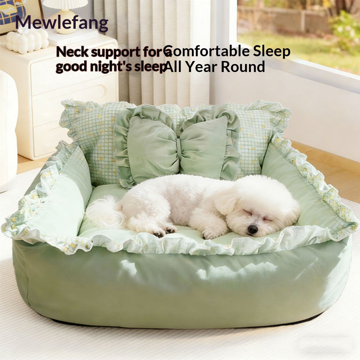 Cama para perro suave, desenfundable y lavable