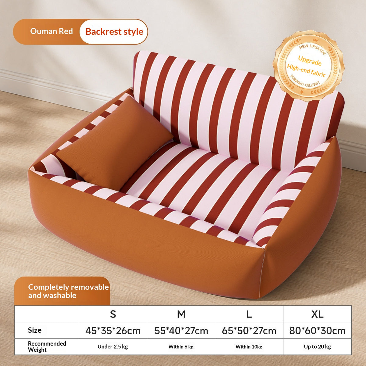 Cama para perro suave, desenfundable y lavable