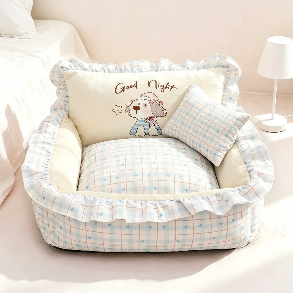 Cama para perro suave, desenfundable y lavable