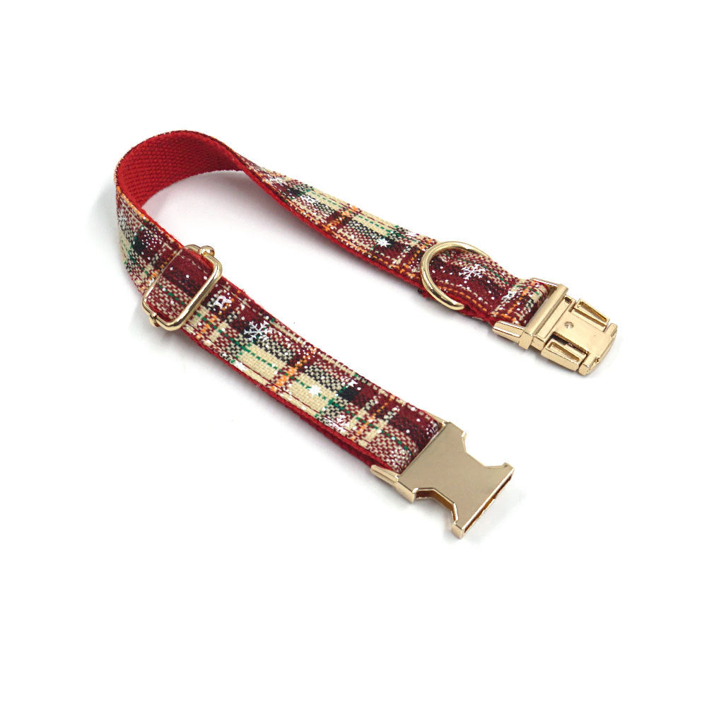 Collar y correa para perro con pajarita festiva