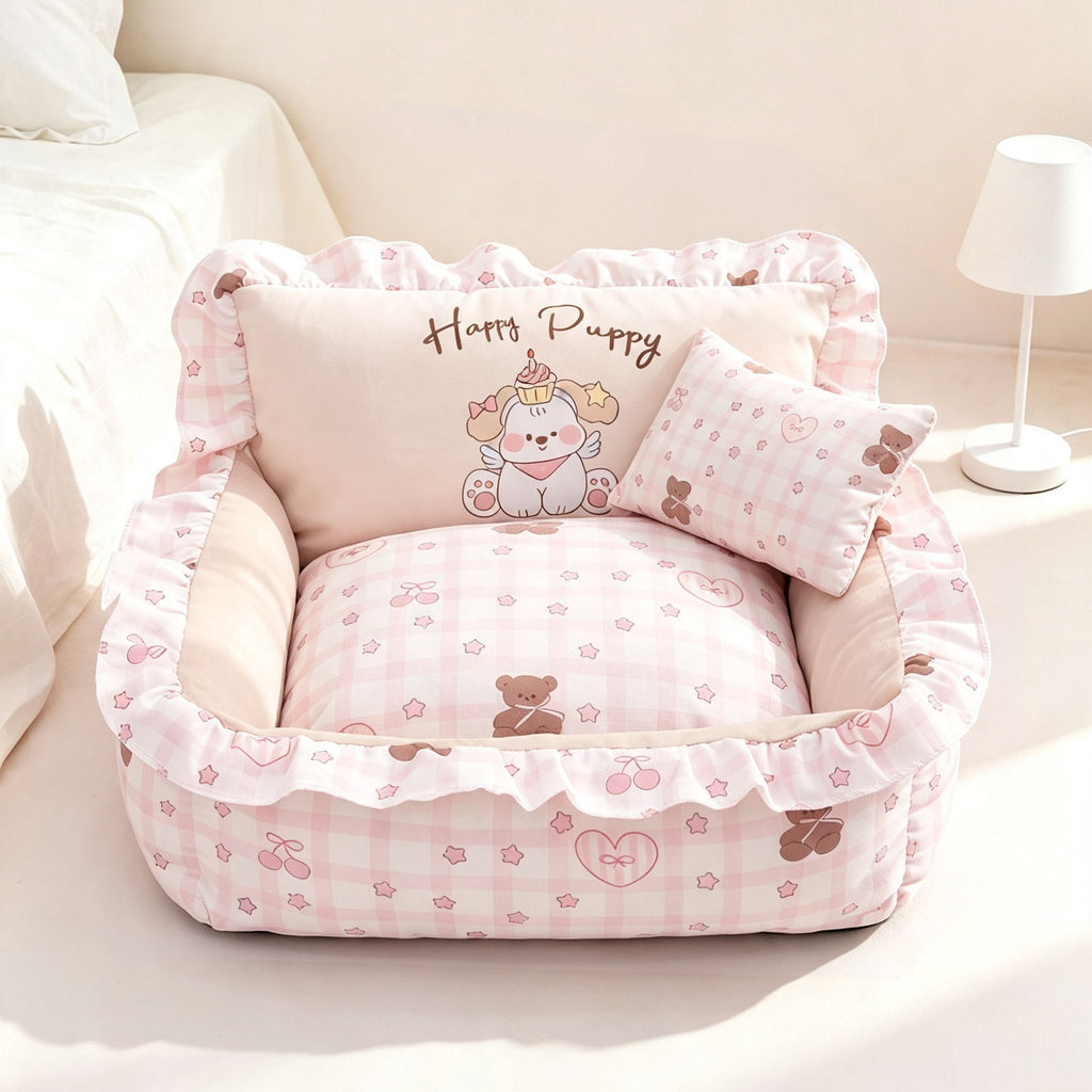 Cama para perro suave, desenfundable y lavable