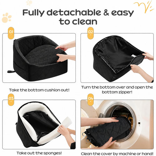 Asiento de coche acolchado para perro o gato