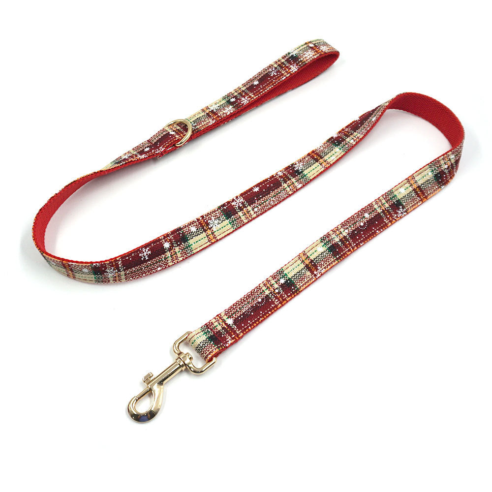Collar y correa para perro con pajarita festiva