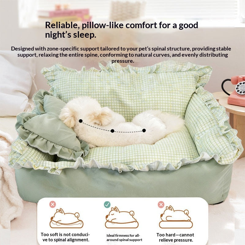 Cama para perro suave, desenfundable y lavable