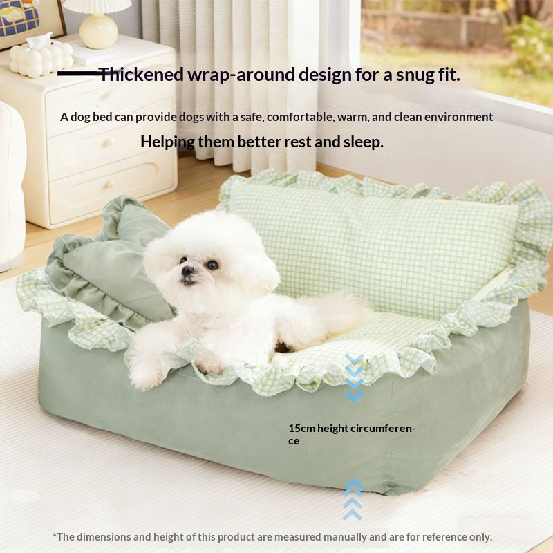 Cama para perro suave, desenfundable y lavable