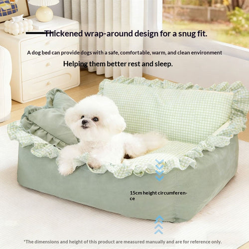 Cama para perro suave, desenfundable y lavable