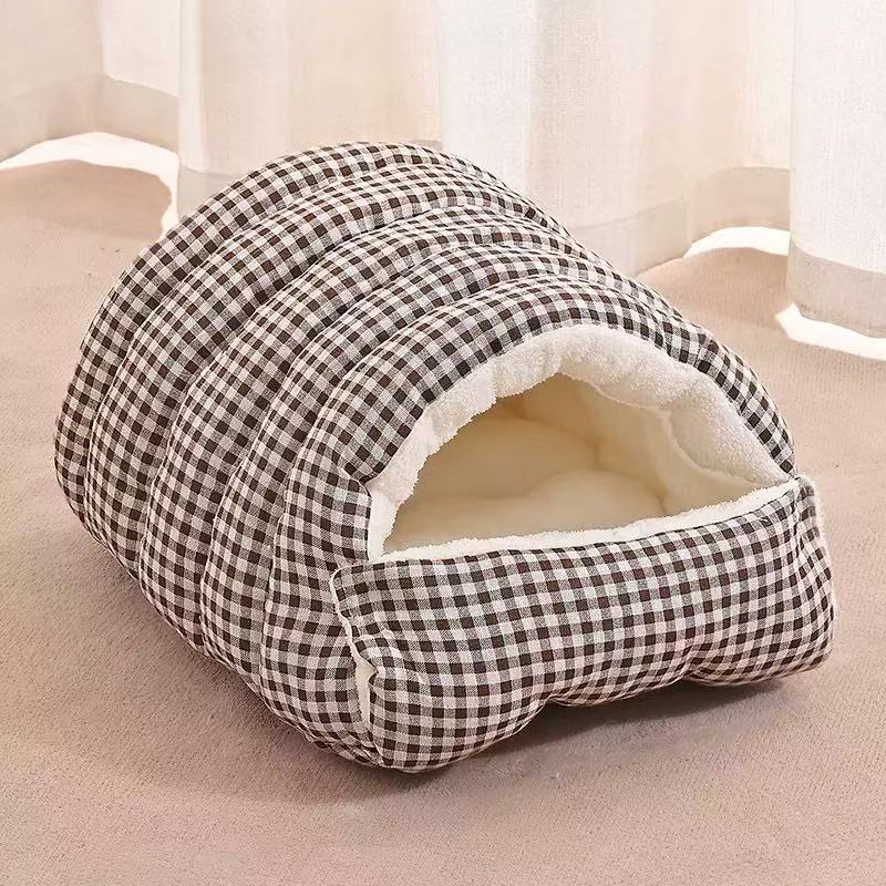 Cama cueva mullida para gato o perro pequeño