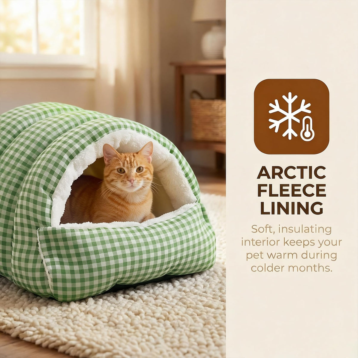 Cama cueva mullida para gato o perro pequeño