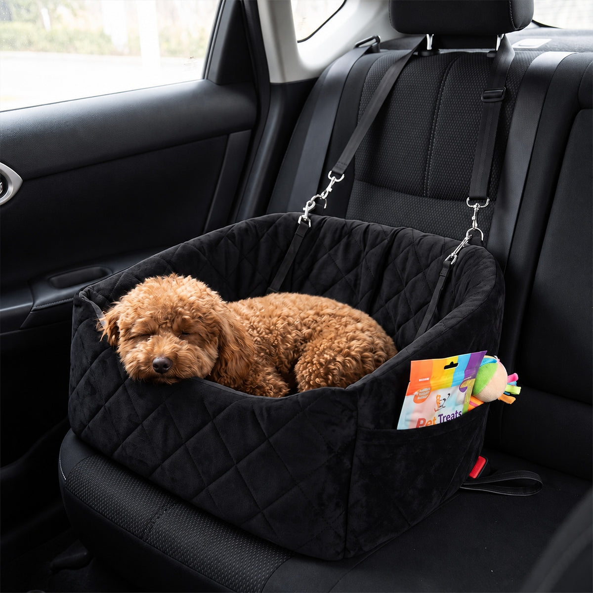 Asiento de coche acolchado para perro o gato