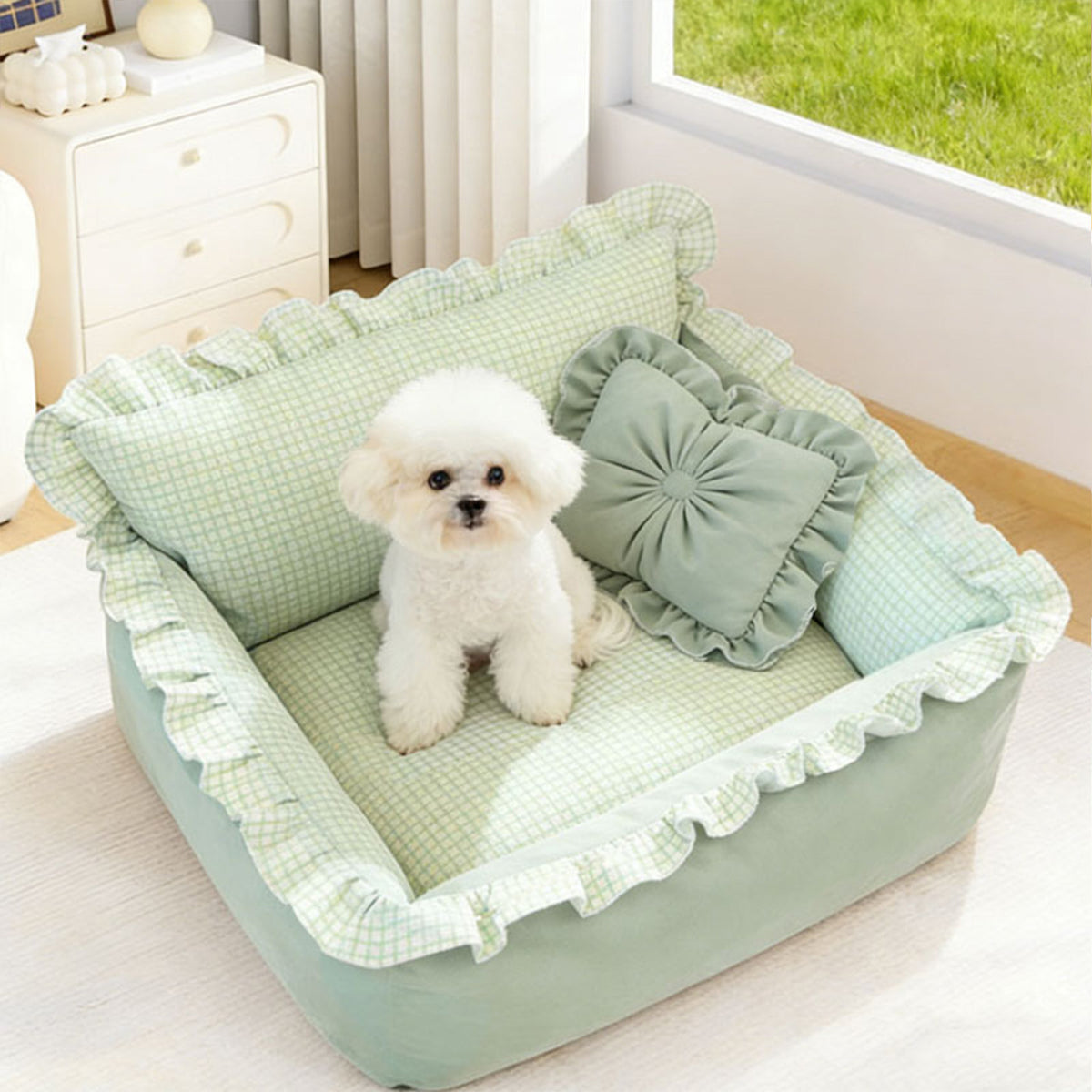 Cama para perro suave, desenfundable y lavable